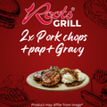 2 Pork Chops with Pap and Gravy