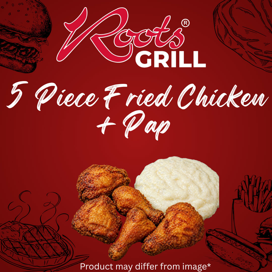 5 Piece Fried Chicken + Pap