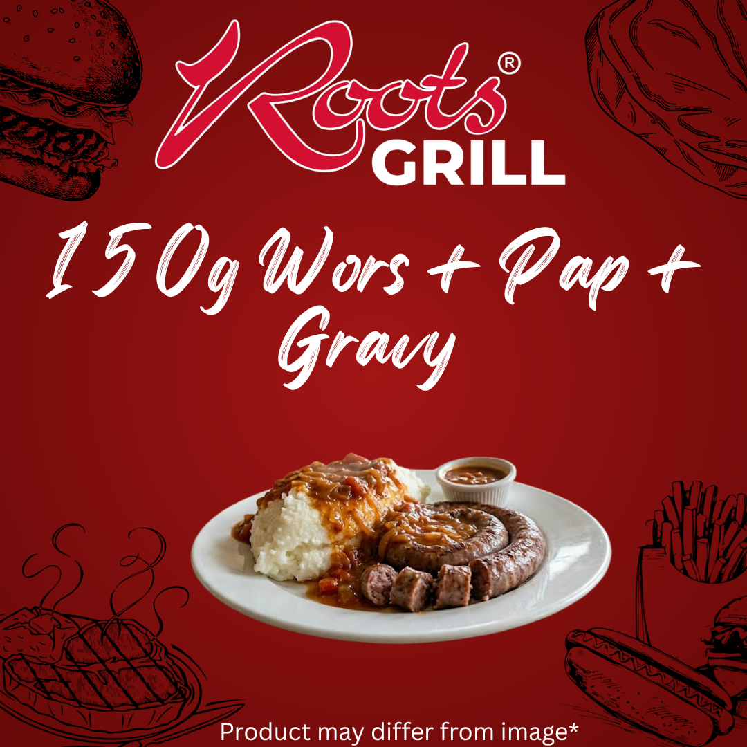 Wors 150g + Pap + Gravy